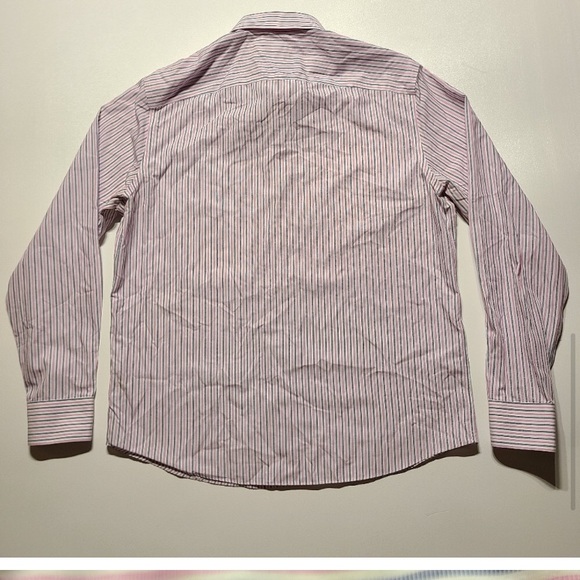 Untuckit Shirt Mens XL Slim Fit Pink Striped Long Sleeve Denning Button Down - Picture 4 of 8